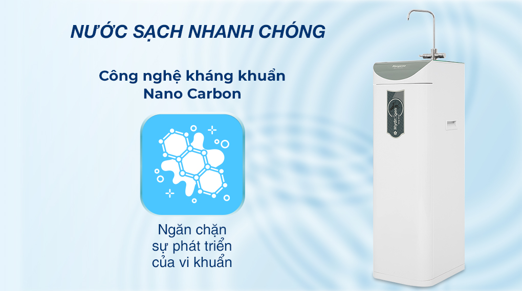 Máy lọc nước RO Hydrogen Kangaroo KG100HD2 8 lõi  - Công nghệ kháng khuẩn