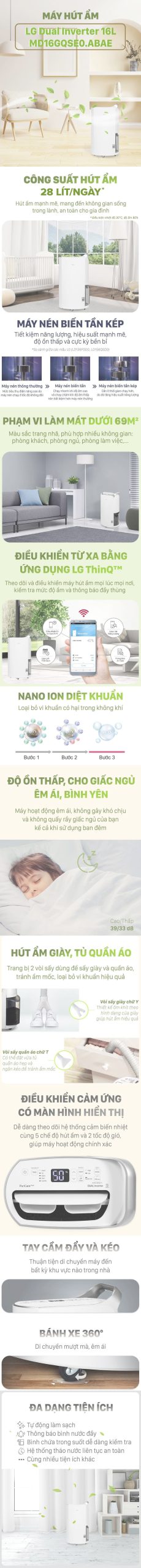 Thông tin - Máy hút ẩm LG Dual Inverter MD16GQSE0.ABAE