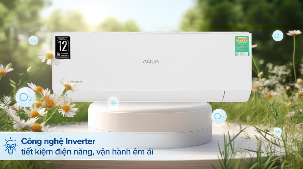 Máy lạnh AQUA Inverter 1 HP AQA-RV10QA2 - Công nghệ Inverter Máy lạnh AQUA Inverter 1 HP AQA-RV10QA2 - Công nghệ Inverter