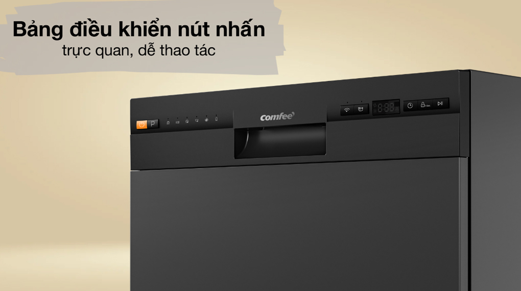 Máy rửa chén độc lập Comfee CDW-8F60RB - Bảng điều khiển