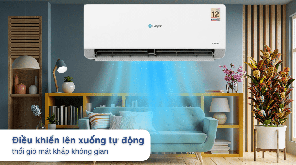 Máy lạnh Casper Inverter 1.5 HP QC-12IU36A - Cơ chế thổi gió