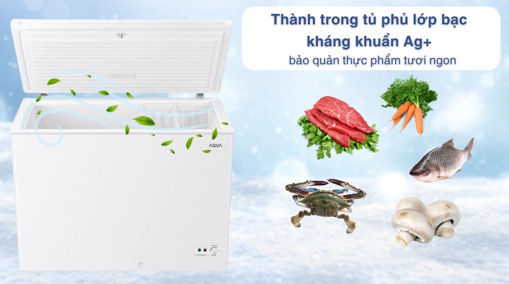 Tủ đông Aqua Inverter 301 lít AQF-C4001EN - Công nghệ khử khuẩn