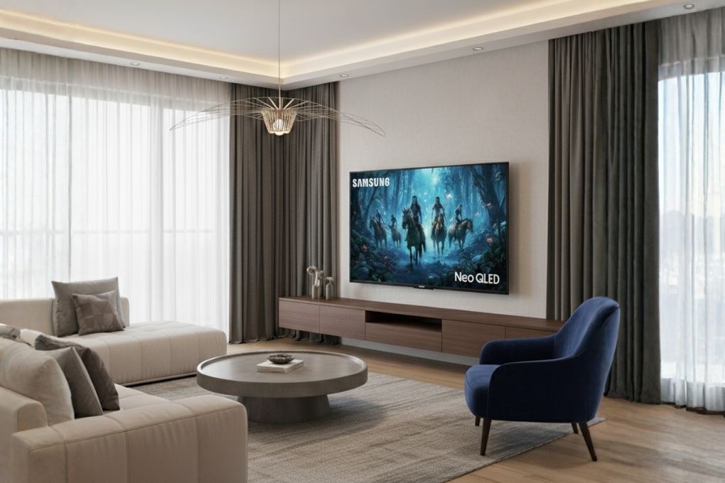 Smart Tivi Neo QLED Samsung AI 4K 55 inch QA55QN80F - Thiết kế Smart Tivi Neo QLED Samsung AI 4K 55 inch QA55QN80F - Thiết kế