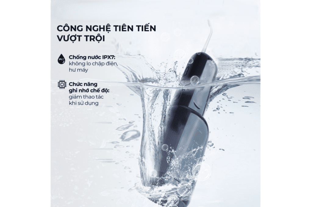 Máy tăm nước Halio UltraClean Express Hydro Floss Ocean Blue - Chuẩn chống nước 