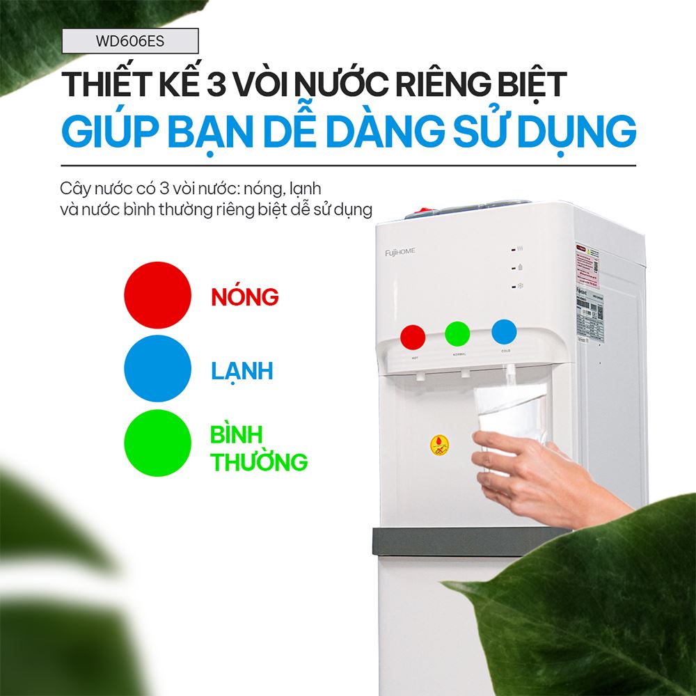 Cây nước nóng lạnh FUJIHOME WD606ES 565W - Ảnh 4