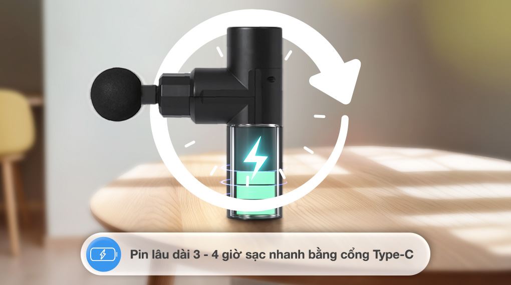 Súng massage Buheung MK-330 - Pin sạc