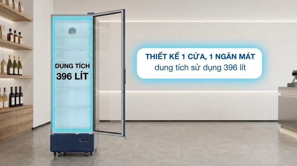Tủ mát Aqua 396 Lít AQS-AF520H - Thiết kế