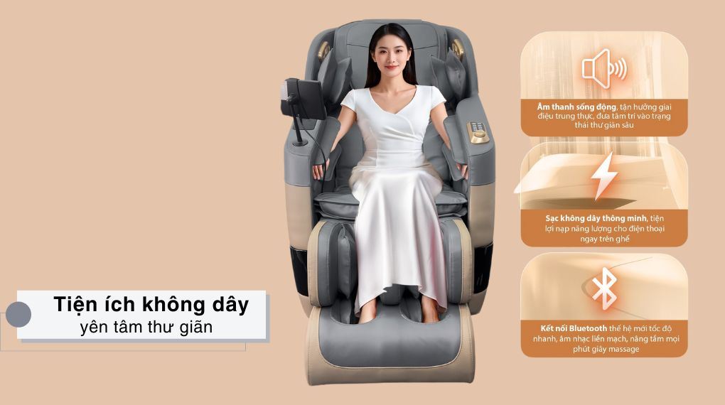 Ghế massage Poongsan MCP-138 - tiện ích không dây