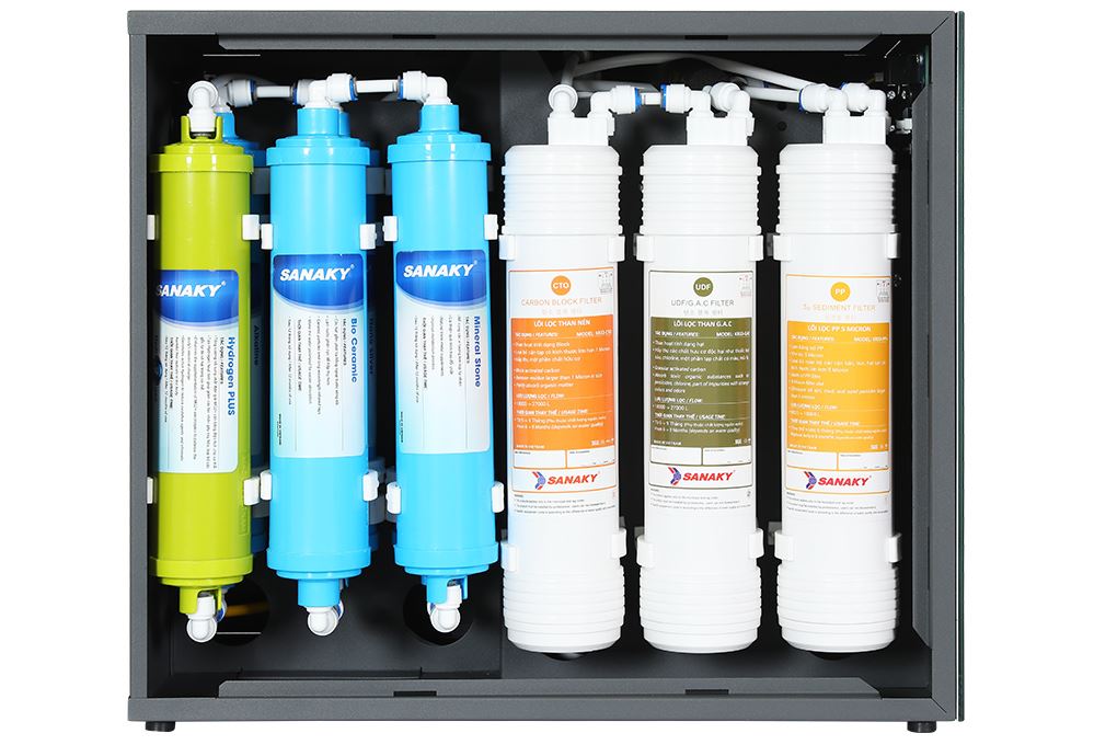 Máy lọc nước RO Hydrogen Sanaky SNK-US1H18 10 lõi - Lõi lọc