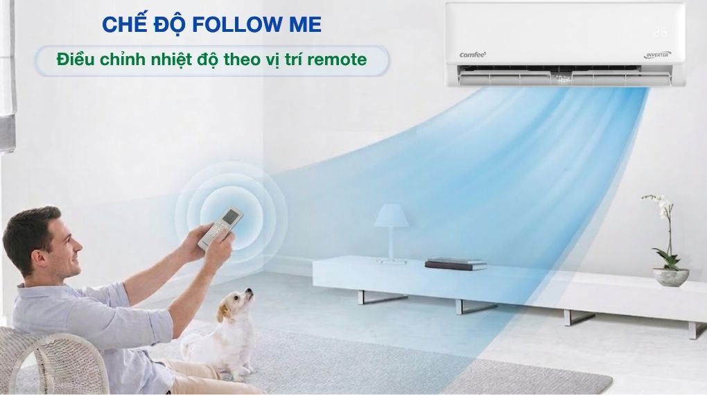 Máy lạnh Comfee Inverter 1.5 HP CFS-13VDM -  Chế độ Follow Me