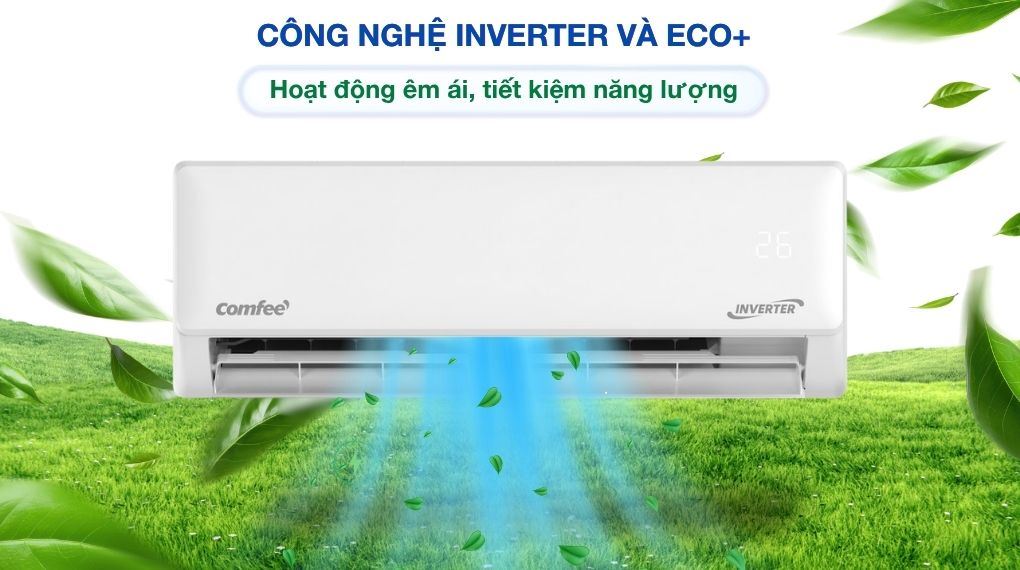 Máy lạnh Comfee Inverter 1.5 HP CFS-13VDM - Công nghệ tiết kiệm điện Inverter và ECO+