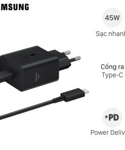 Bộ  sạc nhanh Type-C PD 45W Samsung EP-T4511 kèm cáp Type C - Type C