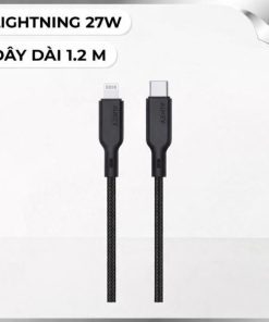 Cáp sạc nhanh và truyền dữ liệu Type-C - Lightning 27W 1.2m Aukey CB-CL5 - Đen