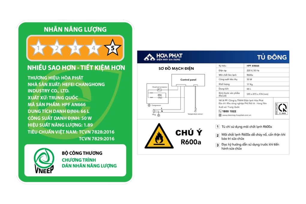Tủ đông Hoà Phát 66 lít HPF AN666 - Ảnh 8