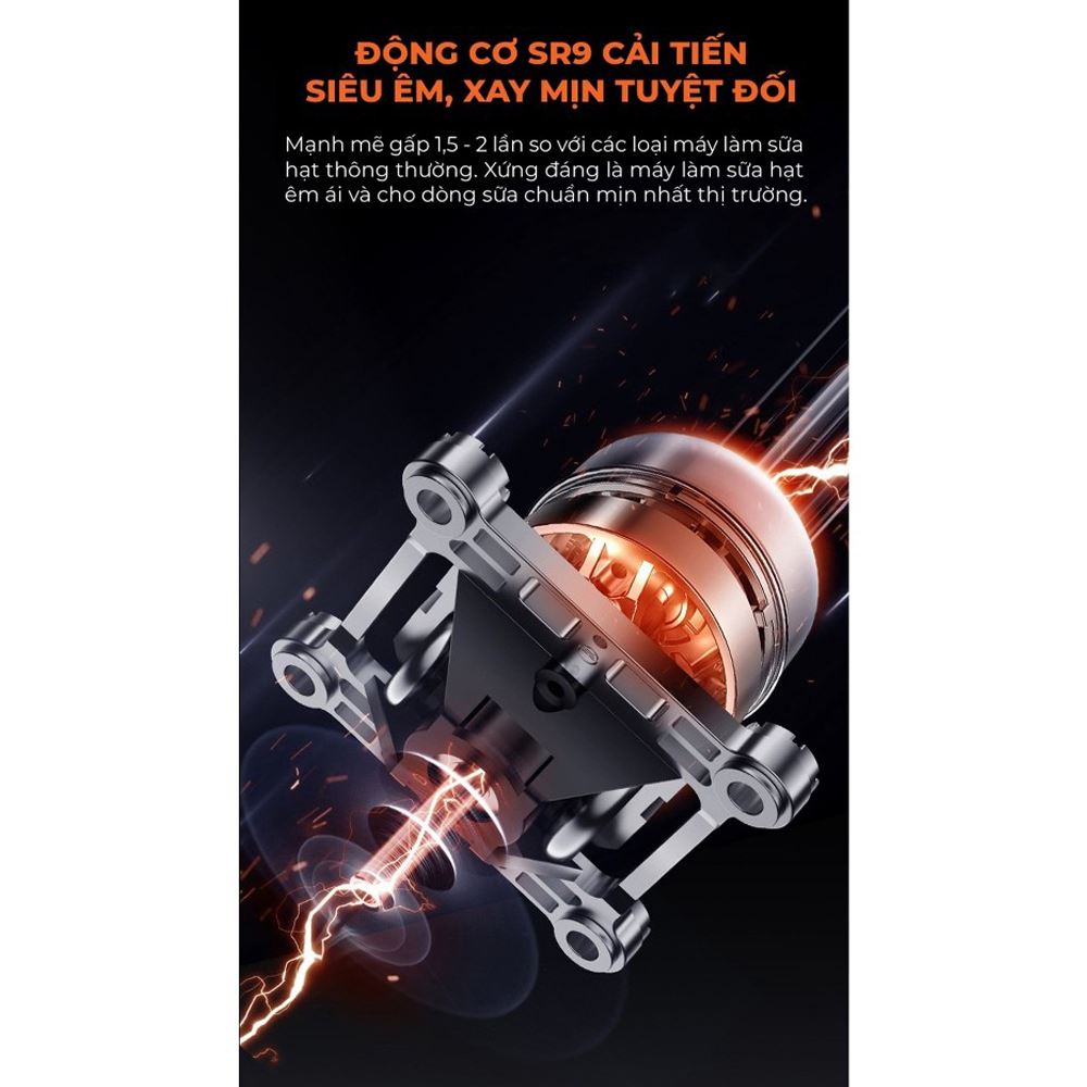 Máy làm sữa hạt đa năng Unie V9S Pro - Động cơ SR9
