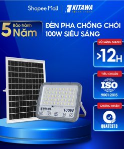Đèn pha năng lượng mặt trời 100W chống chói KITAWA-DP15.100
