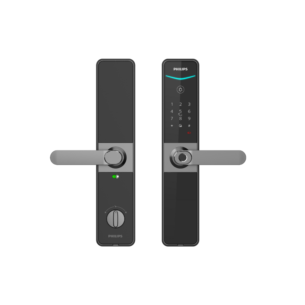 Khóa cửa Philips DDL610-5HBS vân tay siêu nhạy, mật khẩu, thẻ từ, chìa cơ, app wifi