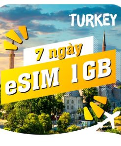eSIM du lịch Bluecom Turkey 1GB/7 Ngày