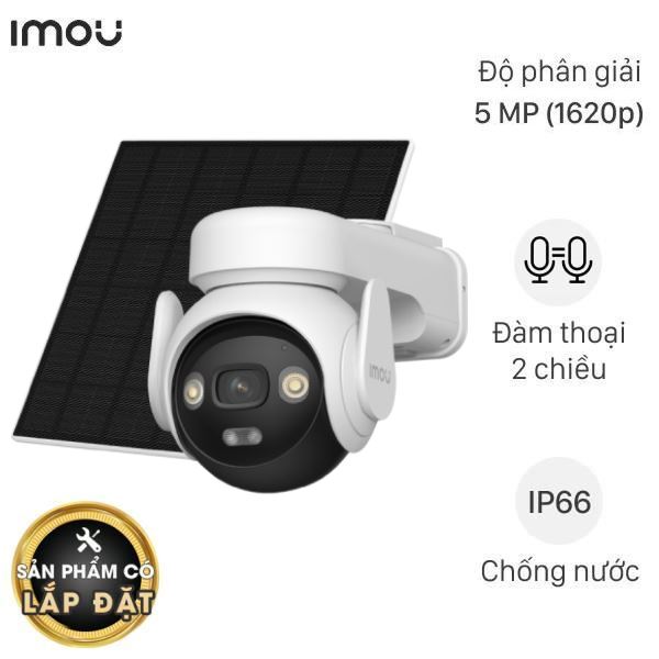 Camera IP Ngoài trời 360 Độ IMOU AOV PT Wifi 4G Năng Lượng Mặt Trời B7ED-5M0TEA