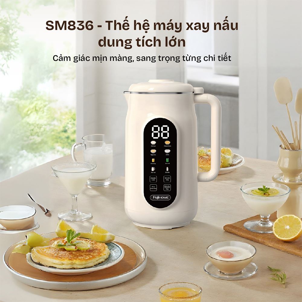 Máy làm sữa hạt đa năng Fujihome SM836 - Ảnh 3