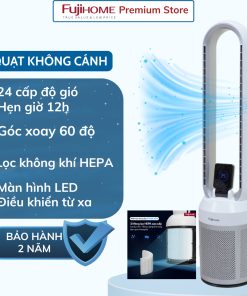 Quạt Không Cánh Fujihome BF308DC kèm máy Lọc Không Khí HEPA Mát Êm