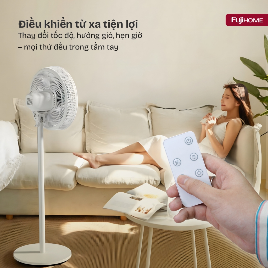 Quạt điện đứng thông minh FUJIHOME SF3001 lưu thông không khí - Ảnh 7