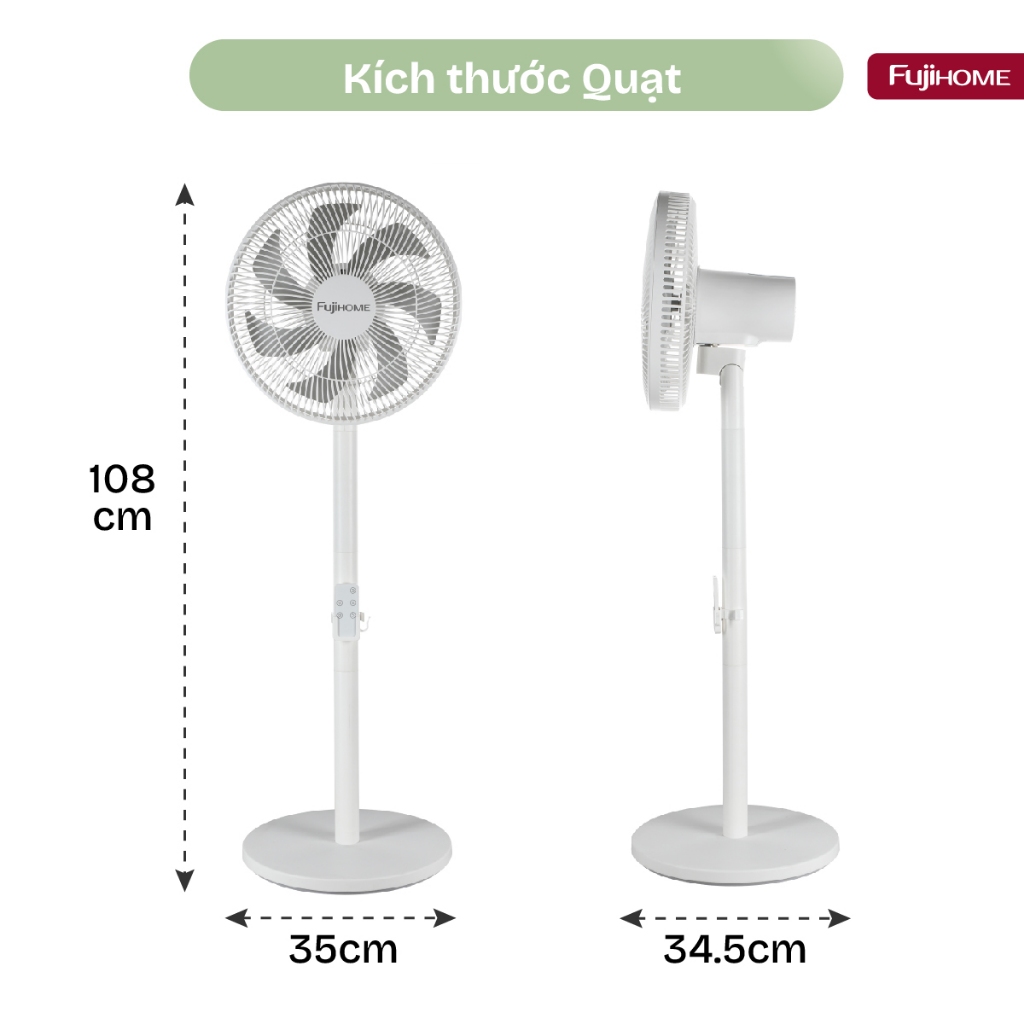 Quạt điện đứng thông minh FUJIHOME SF3001 lưu thông không khí - Ảnh 9