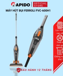 Máy hút bụi cầm tay Rapido RVC-600HG lực hút 15.000 PA , lọc sạch bụi mịn ,BH 12 tháng